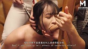 Modelmedia Asia - Obscene Thief Fucks Female Detective Turned Slave in Group Action