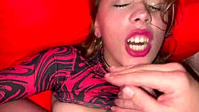 Beautiful slut gets sloppy facefuck