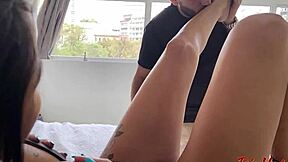 I Let Him Suck My Feet For Sucking His Endowed Dick And Getting Milk