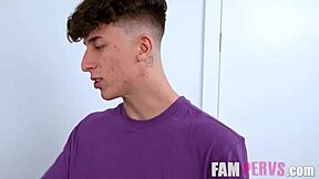 Busty Stepmom Caitlin Bell Shocked by Huge Cock Size in POV