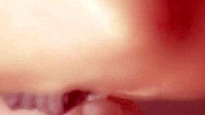 young stepmom gives close up blowjob, subtly suggesting taboo mother in law desires