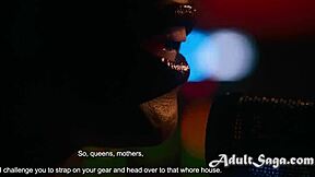 femme fatales teasing each other with hailey rose lulu chu penny barber