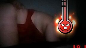 Chubby wife on all fours tempting her lover with her big ass