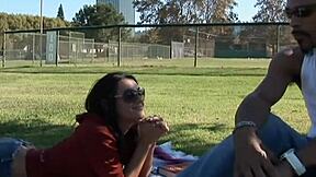 A busty hot charley chase takes a big massive black cock deep