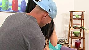 slutty brunette whore in intense fucking action