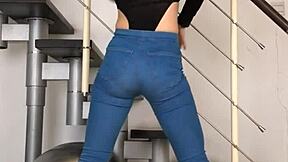 dancing chinese in tight jeans