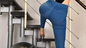 dancing chinese in tight jeans