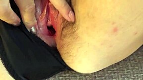 pussy wife masturbates with hairy beaver