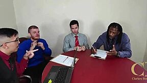 office gone mad slutty trailer, banging bareback with big black cocks and double penetration