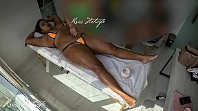 Brazilian Brunette Uses Stuffed Bikini For Delicious Pussy Massage