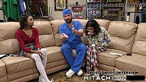 solana as freshman gets hitachi orgasm backstage