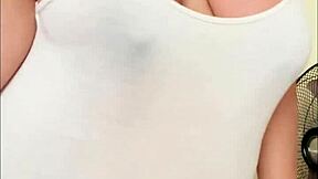 pregnant arab girl with a big belly and milky boobs