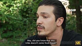 Valentina rubs huge tits on long Italian cock in public 😈