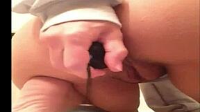 i inserted three big black butt plugs into my ass