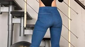 dancing chinese in tight jeans