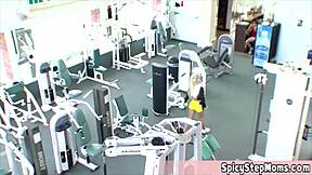 i'm guiding housewife riley through a workout, and her pussy's loving every moment