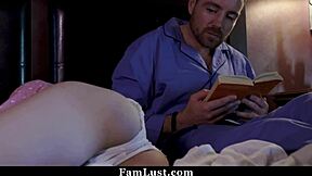 petite stepdaughter lexi lore sneaks sex with stepdad while stepmom sleeps