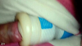 she uses a sex toy for intense fucking, exploring every sensation with her cock