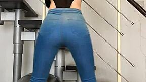 dancing chinese in tight jeans