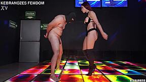 Brazilian Femdom Punishes Slave With Ball Kicking And Bondage