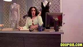 Tiny Asian Customer Pounded by Two Hung Trannies in Trial Room