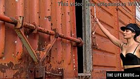 Adventurous Teen Masturbates in Abandoned Car