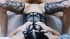 Beautiful Sex with Skinny Wife in Bodysuit