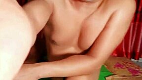 I gived my stepsis a massage and fucked her petite pussy, but cummed too soon.