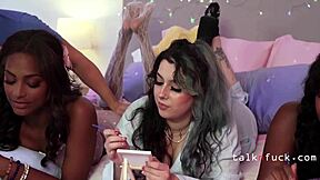 Enjoy Stealthy Freeuse Sex with Ebony in Intense Threesome