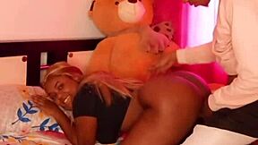 Surprising my stepsister in her room passionately