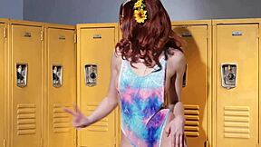 squirting masturbation orgasm from all natural redhead lacy lennon