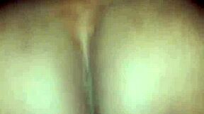 Sexy ebony rides stepbrother's big dick passionately.