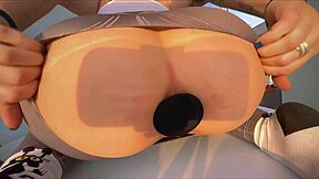 Fell Ass On A Huge Dildo