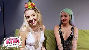 Interviewing Carolzinha for Anal Fruit Fair Assfucking