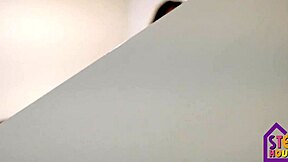 stepmom london rose caught stepson spying in the kitchen