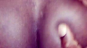 Sexy ebony rides stepbrother's big dick passionately.