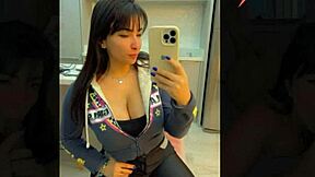 trying on sexy outfits in the public store fitting room