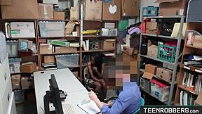 Teen Robbers Come In Secret Office Guard Fucks Young 18+ Ebony Shoplifter - Daya Knight