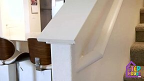 stepmom london rose caught stepson spying in the kitchen