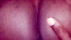 Sexy ebony rides stepbrother's big dick passionately.