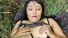 Public fucking culminates in a powerful squirt