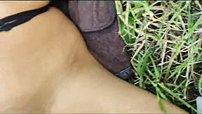 Public fucking culminates in a powerful squirt