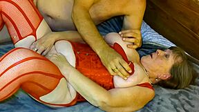 granny carmen and her lady in red outfits