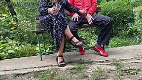 Curvy Mother-in-Law Receives Outdoor Cumshot