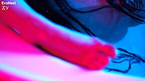 Intense foot fetish lesbian threesome in bathtub