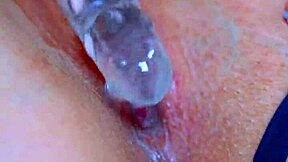 Amateur teen girls masturbate puffy shaved pussies using glass dildos