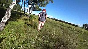 Lesbians Found Dildo Fuck in Forest!