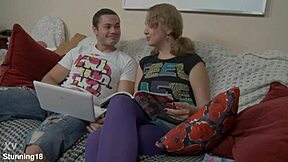 girlfriend's getting rough doggystyle on the sofa 😈