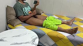 Stepson Is Addicted To Porn And Stepmom Uses Her Body To Get Him Interested In Real Sex