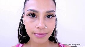 sexy latina masters long cock in deepthroat interview